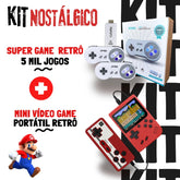 Kit Nostálgico Master - Super Game Retrô 5 Mil Jogos + Mini Vídeo Game Portátil 🔥